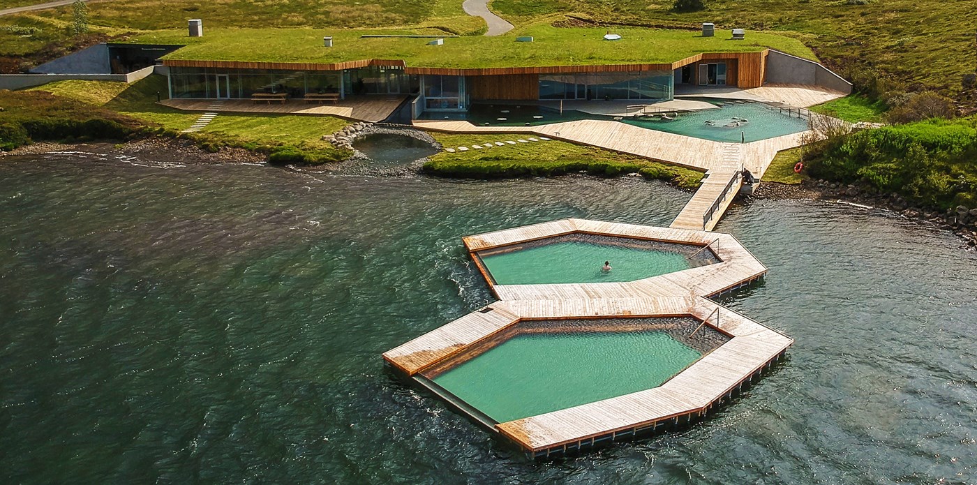 Vök Baths, East Iceland, designed by Basalt Architects